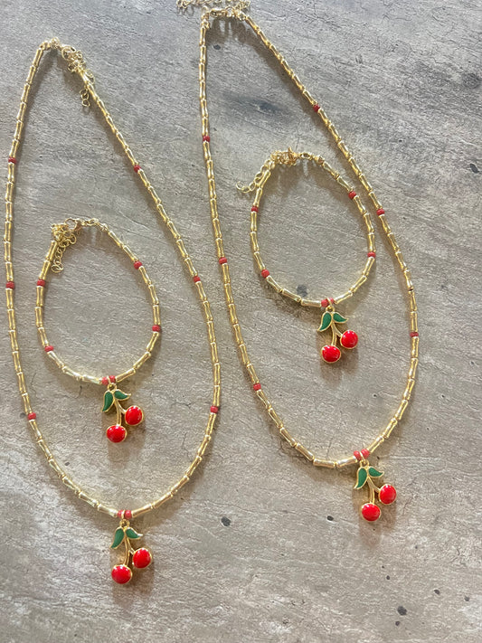 Cherry Necklace Set